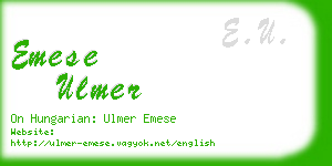 emese ulmer business card
